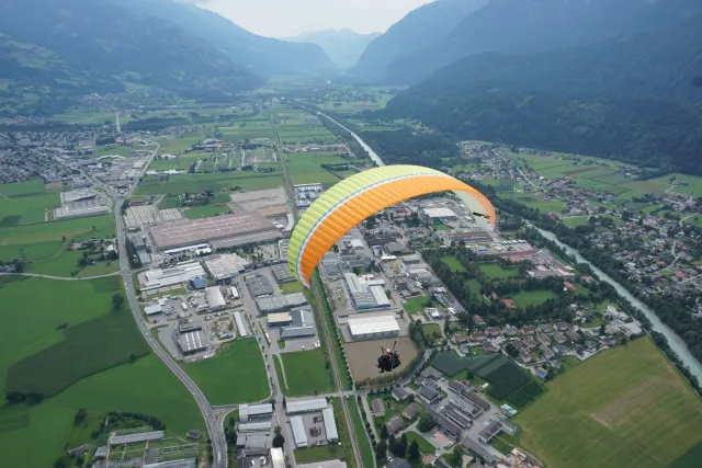 Aussicht über den Talboden